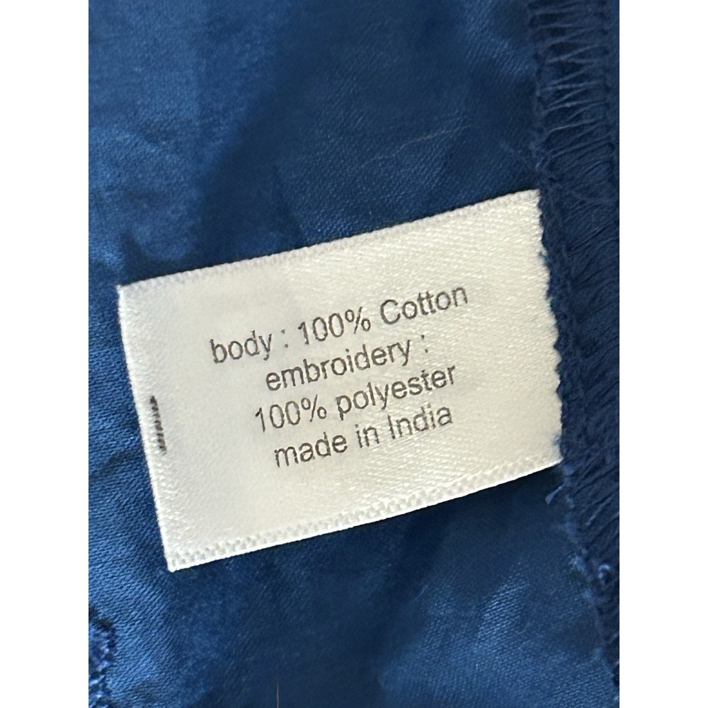Lane Bryant Ruffle Short Sleeve Tank Top Cobalt Blue Size 18 Coastal Beachcore - Picture 5 of 5